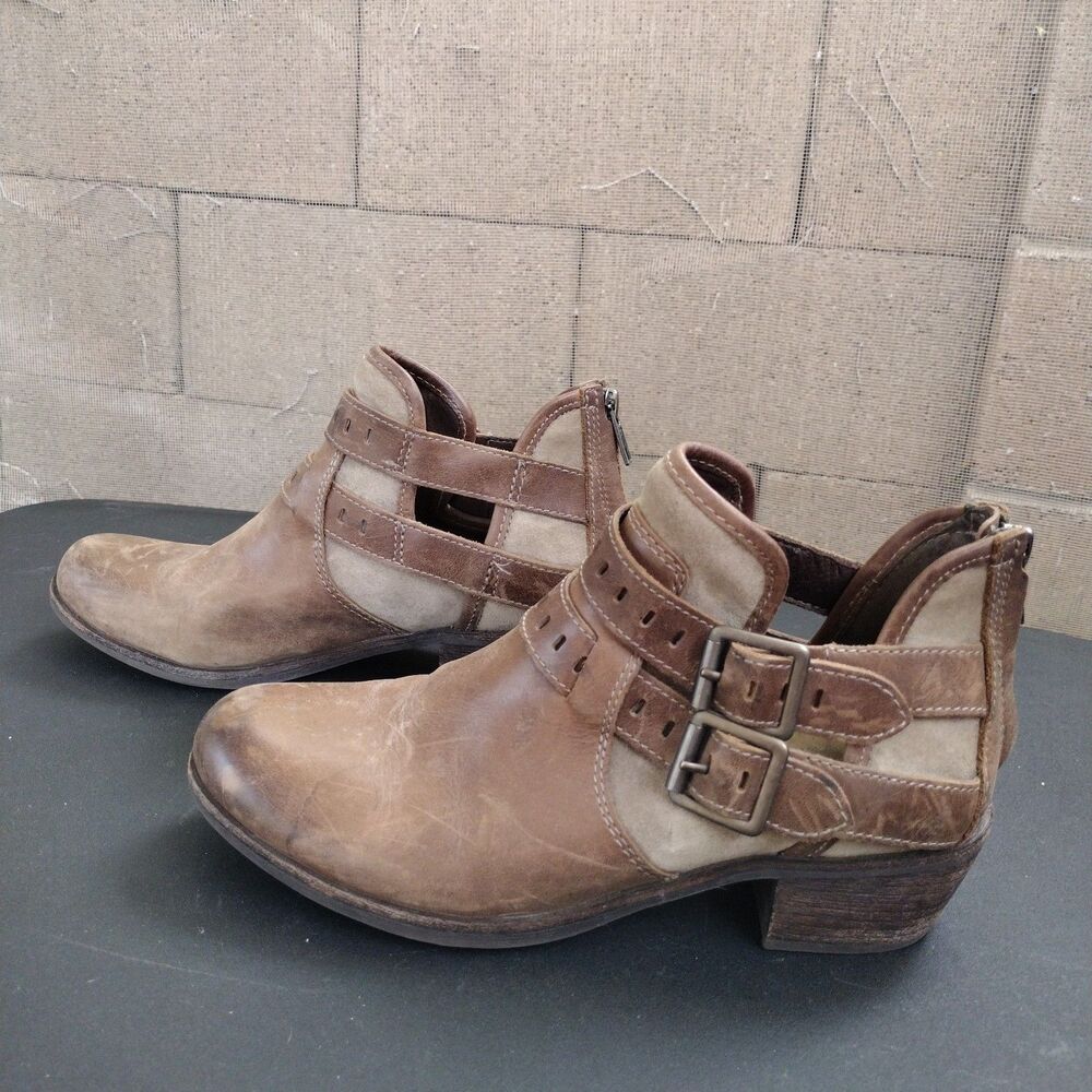 Ugg Patsy Boots Buckle Ankle Leather Bootie Womens Size 7 Brown 1010203
